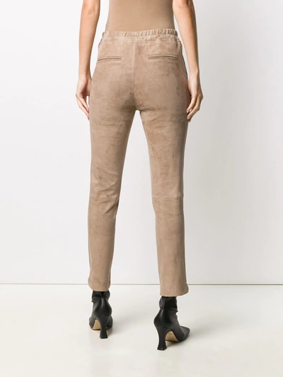 Shop Arma Slim-fit Pull-on Trousers In Neutrals