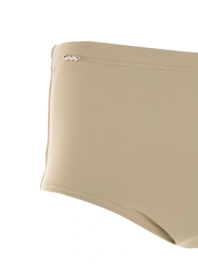 Shop Amir Slama Plain Swim Trunks In Neutrals