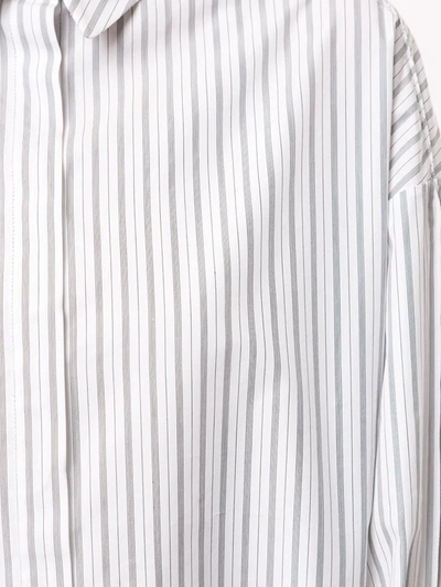 Shop Partow Hugo Striped Shirt In White