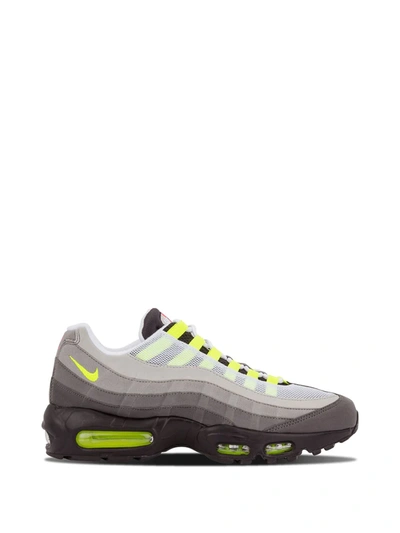 Nike Air Max 95 Og Grosgrain-trimmed Faux Suede And Mesh Sneakers In Grey |  ModeSens