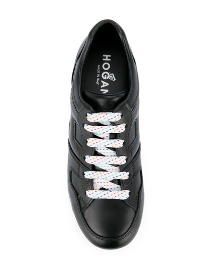 Hogan Rainbow Flatform Sole Sneakers In Multicolour