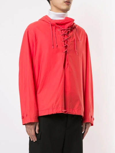 Pre-owned Helmut Lang Military连帽衫 In Red