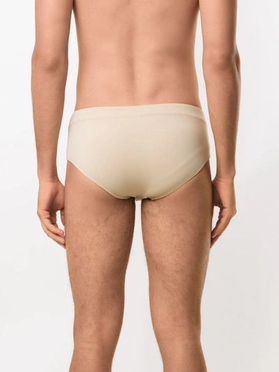 Shop Amir Slama Swimming Trunks In Neutrals