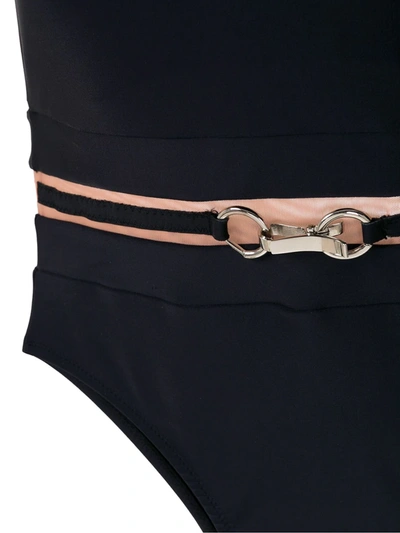 Amir Slama Belted Open Back One Piece In Black