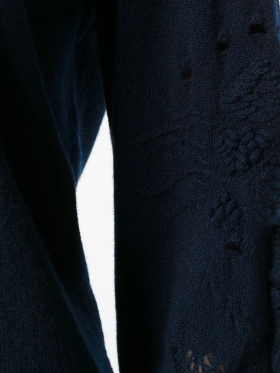 Barrie Romantic Timeless Cashmere Round Neck Pullover In Blue