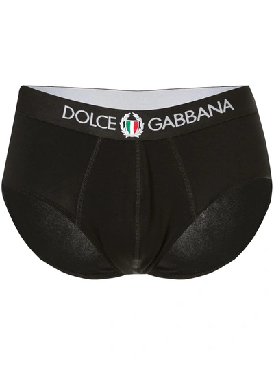 Dolce & Gabbana Brando Briefs In Two-way Stretch Cotton Jersey In Black