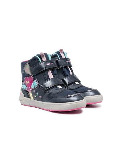 Shop Geox Sleigh Abx Sneakers In Blue