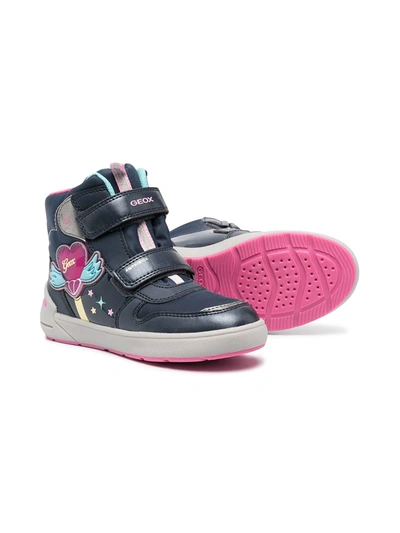 Shop Geox Sleigh Abx Sneakers In Blue