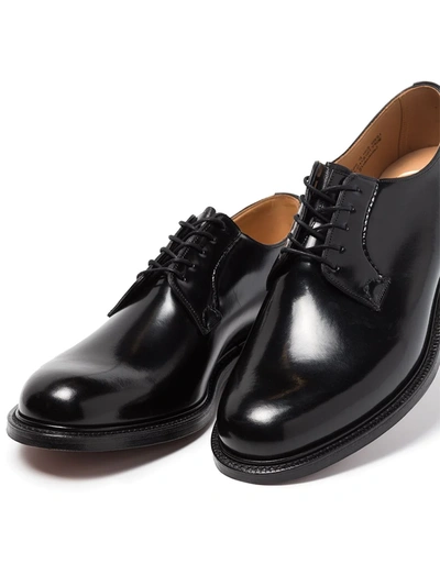 Church's Black Leather Lace Up Shoes In Schwarz