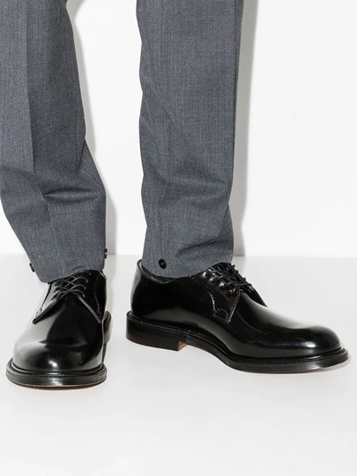 Church's Black Leather Lace Up Shoes In Schwarz