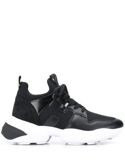 Shop Hogan Interaction Low-top Sneakers In Black