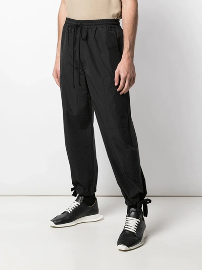 Shop Song For The Mute Tie Detail Track Pants In Black