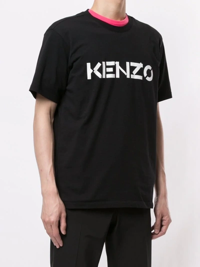 Shop Kenzo Logo Print T-shirt In Black