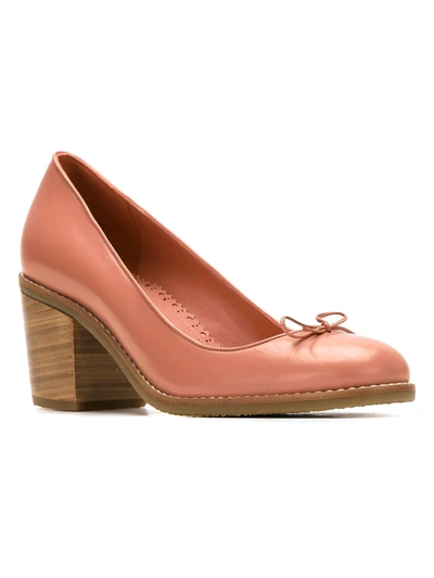 Sarah Chofakian Leather Pumps In Neutrals