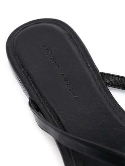 Shop Studio Amelia Flat Flip-flop Sandals In Black