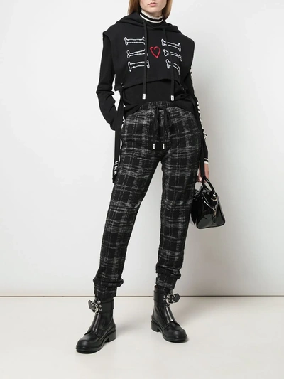 Haculla My Heart Cropped Hoodie In Black