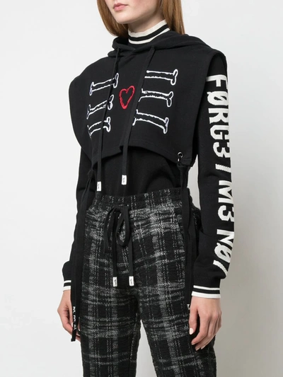 Haculla My Heart Cropped Hoodie In Black