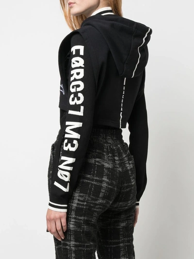 Haculla My Heart Cropped Hoodie In Black