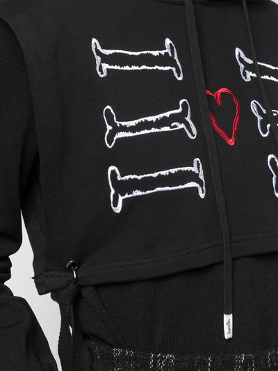 Haculla My Heart Cropped Hoodie In Black