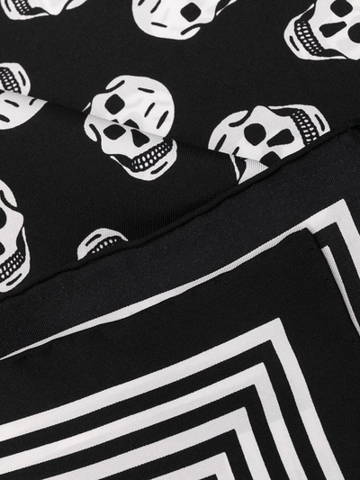 Alexander Mcqueen Skull-print Scarf In Black