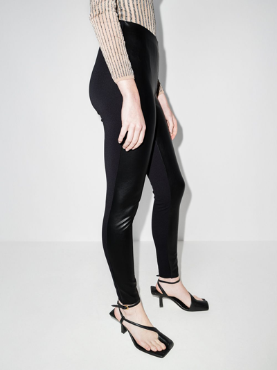 Shop Wolford Jo Panelled Leggings In Black