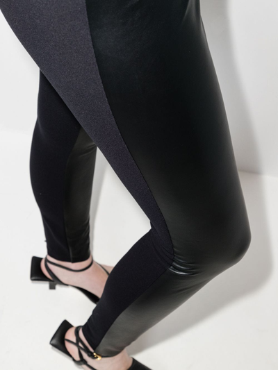 Shop Wolford Jo Panelled Leggings In Black