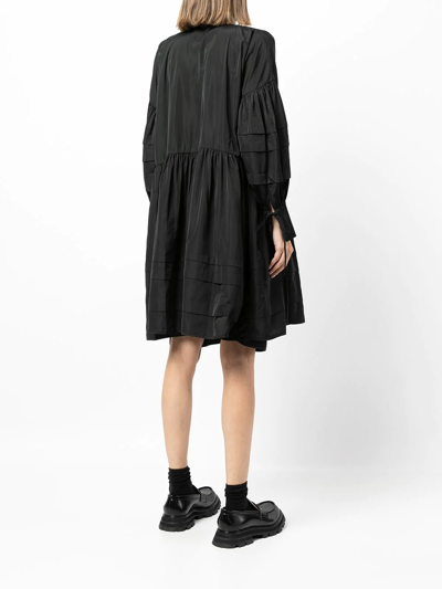 Cecilie Bahnsen Wide Wrap Dress In Schwarz
