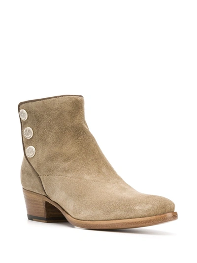 Shop Alberto Fasciani Pointed Ankle Boots In Neutrals