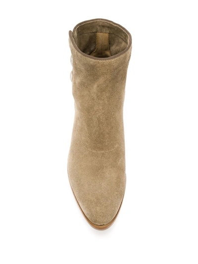 Shop Alberto Fasciani Pointed Ankle Boots In Neutrals