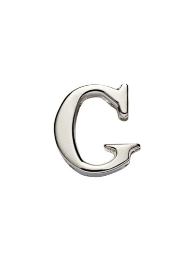 Shop Prada My Character Sliding Metal Letter In Silver