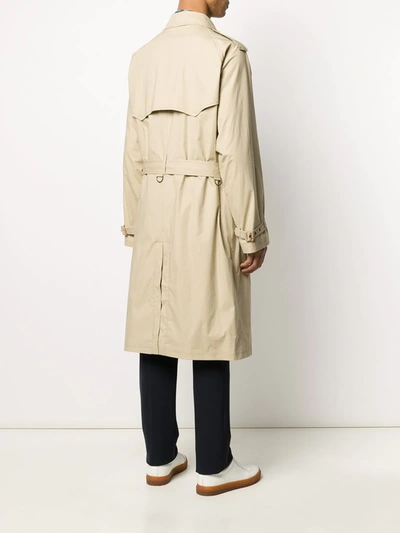 Shop Polo Ralph Lauren Double Breasted Trench Coat In Neutrals