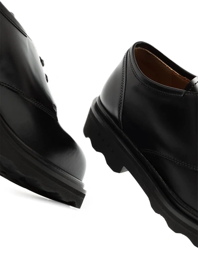 Shop Marni Square-toe Derby Shoes In Black