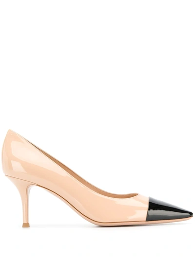 Shop Gianvito Rossi Lucy Bicolour Pumps In Neutrals