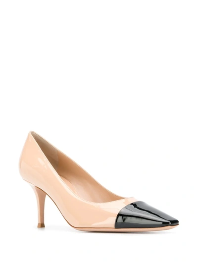 Shop Gianvito Rossi Lucy Bicolour Pumps In Neutrals