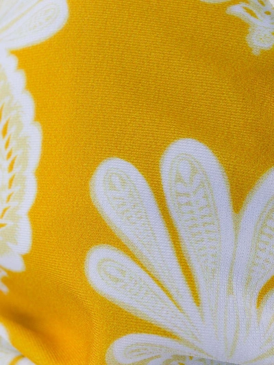 La Doublej Pineapple-print Triangle Bikini Top In Yellow