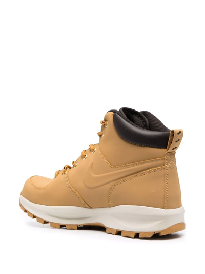 Nike Men's Manoa Leather Boots From Finish Line In Haystack/haystack/velvet  Brown | ModeSens