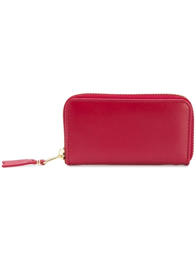 Shop Comme Des Garçons Play Zipped Coin Pouch In Red