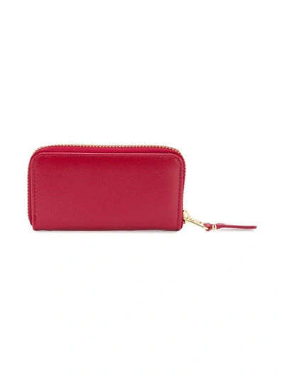 Shop Comme Des Garçons Play Zipped Coin Pouch In Red