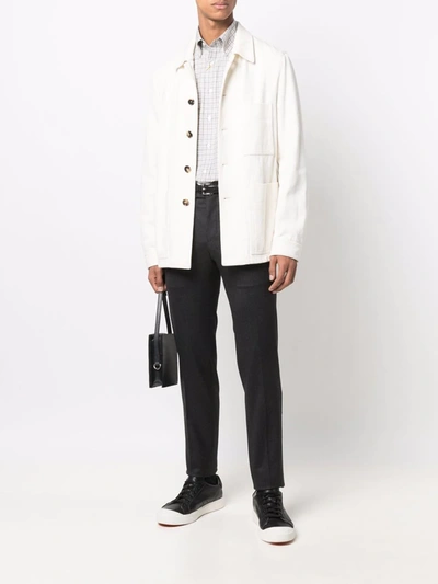 Pt01 Slim-fit Tailored Trousers In Grau