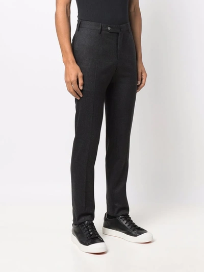 Pt01 Slim-fit Tailored Trousers In Grau