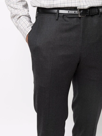 Pt01 Slim-fit Tailored Trousers In Grau