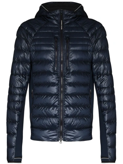 Canada Goose Men S Hybridge Lite Tech Down Hoody Jacket Navy In Blue