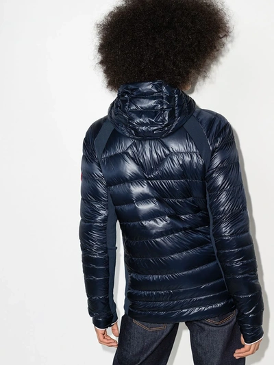 Canada Goose Men S Hybridge Lite Tech Down Hoody Jacket Navy In Blue