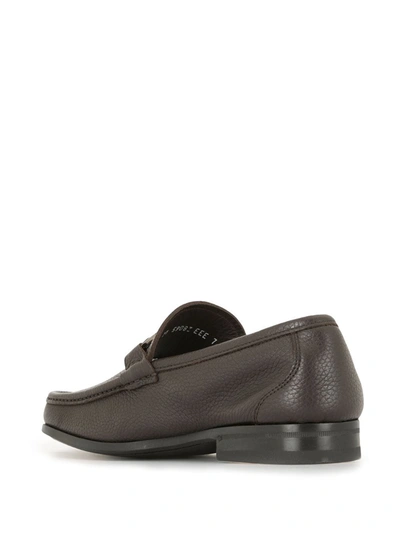 Shop Ferragamo Gancini-detail Moccasins In Brown