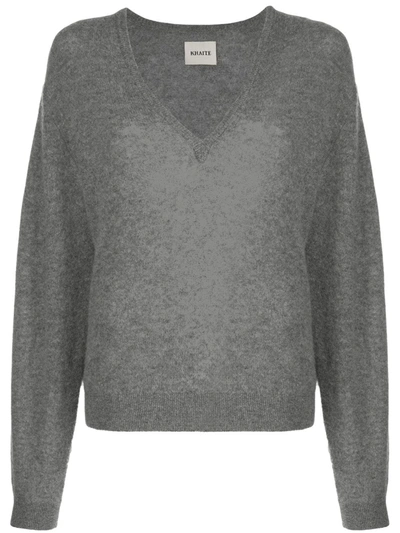 Shop Khaite Sam Relaxed-fit Wool Jumper In Grey