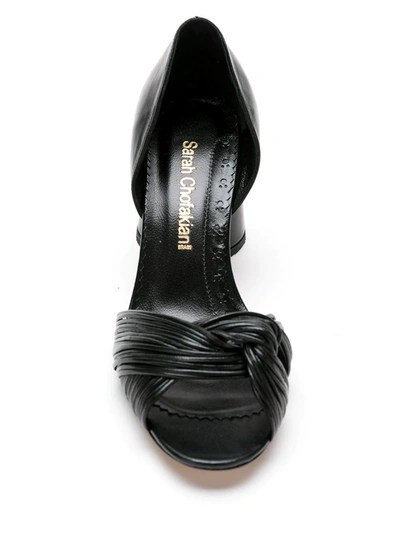 Sarah Chofakian Colagem Leather Sandals In Black