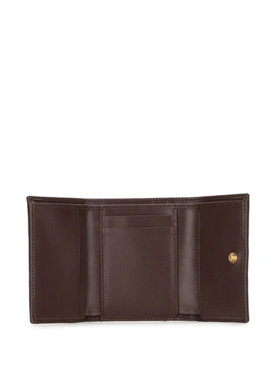 Shop Dolce & Gabbana French Flap Logo Wallet In Brown