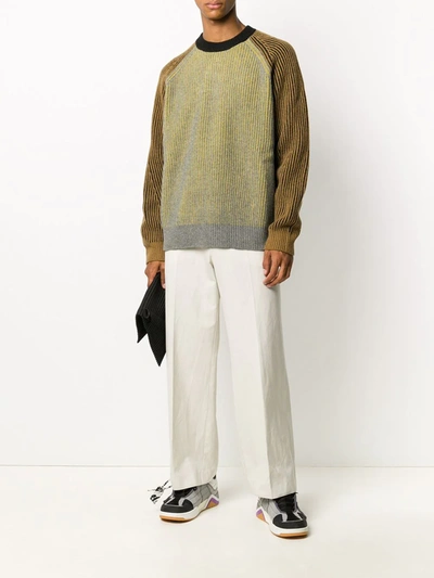 Shop Kenzo Rib-knit Wool Jumper In Grey