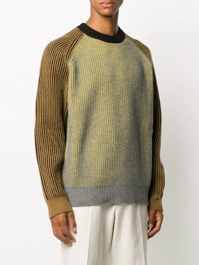 Shop Kenzo Rib-knit Wool Jumper In Grey