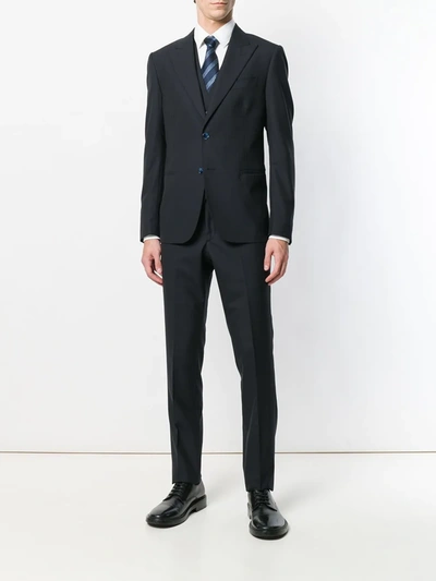 Shop Bagnoli Sartoria Napoli Two-piece Formal Suit In Blue